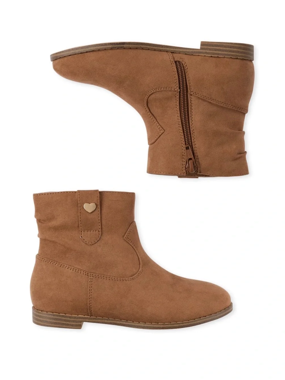 The Children's Place Tan Suede-Look Kids Ankle Boots